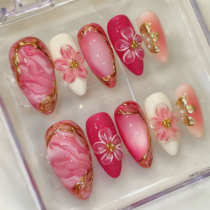 No.BH72 Flower Fingernails Patch 30pcs/Set