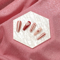 No.CM84 Christmas Love Glitter Fingernails Patch 24pcs/Set