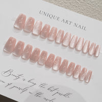 No.F58 Pink Cat's Eye Fingernails Patch 24pcs/Set