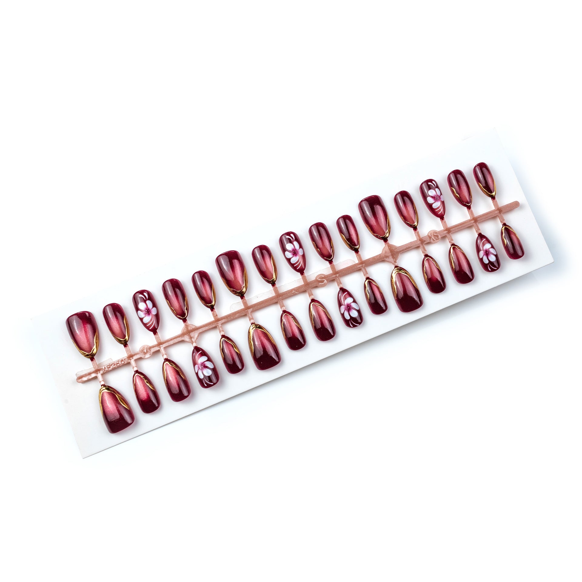No.F815 Purple Cat's Eye Fingernails Patch 30pcs/Set