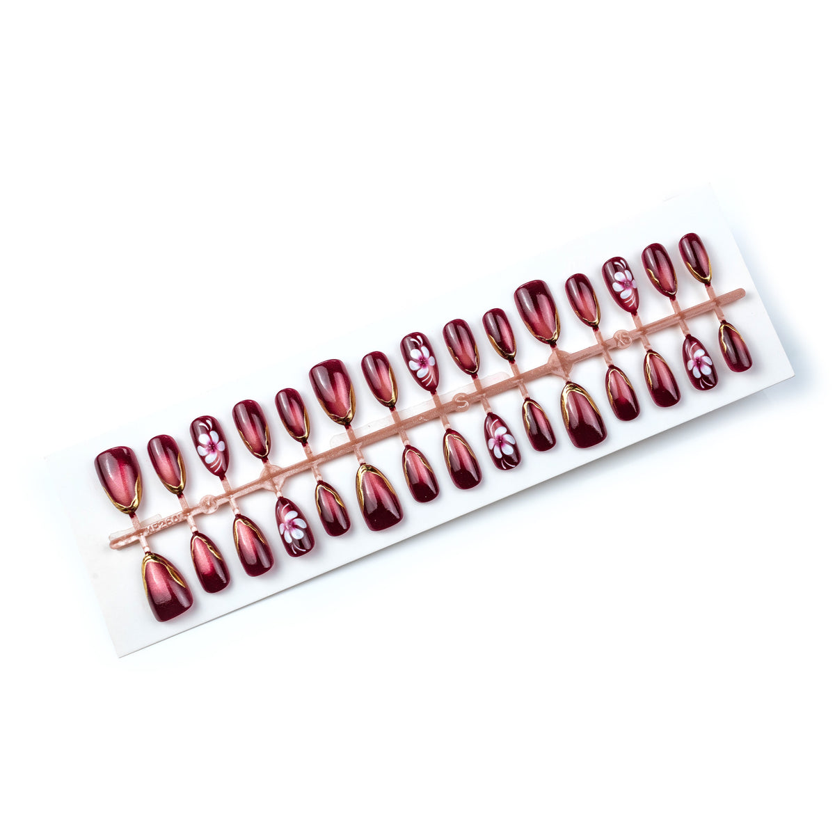 No.F815 Purple Cat's Eye Fingernails Patch 30pcs/Set