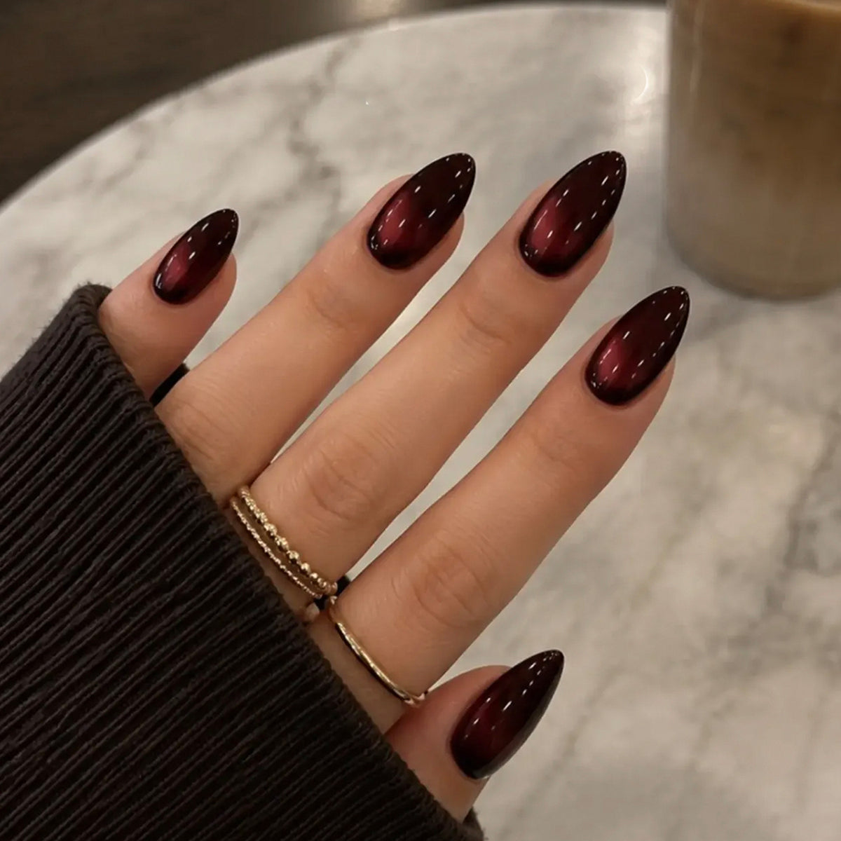 No.F865 Cat's Eye Fingernails Patch 24pcs/Set
