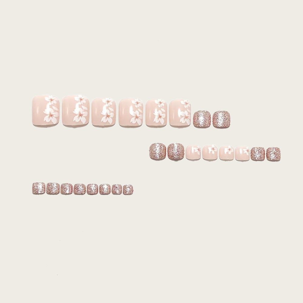 No.710 Nude Pink Toenails Patch 24pcs/Set