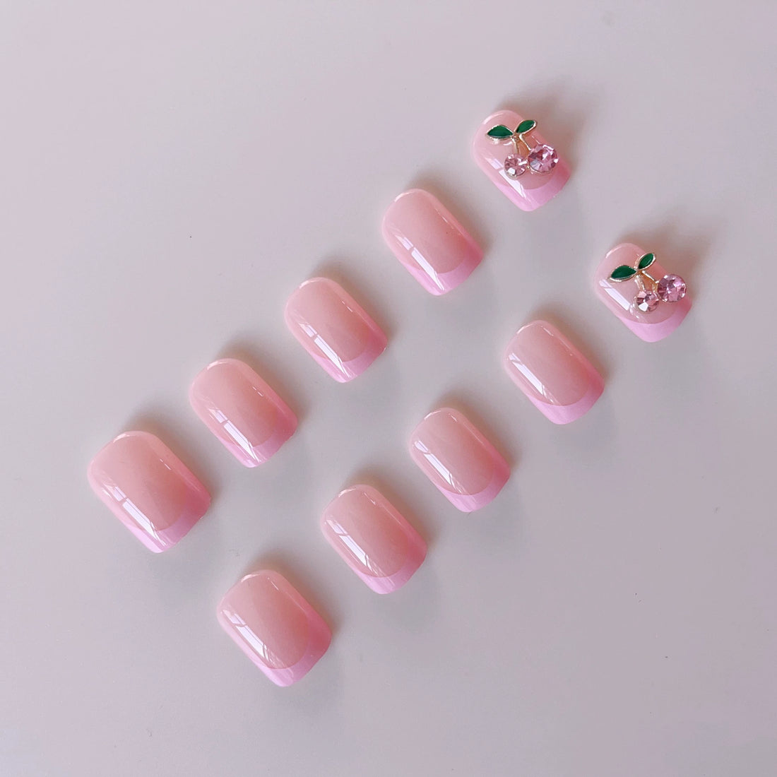 No.F265 Cute Cherry Fingernails Patch 24pcs/Set