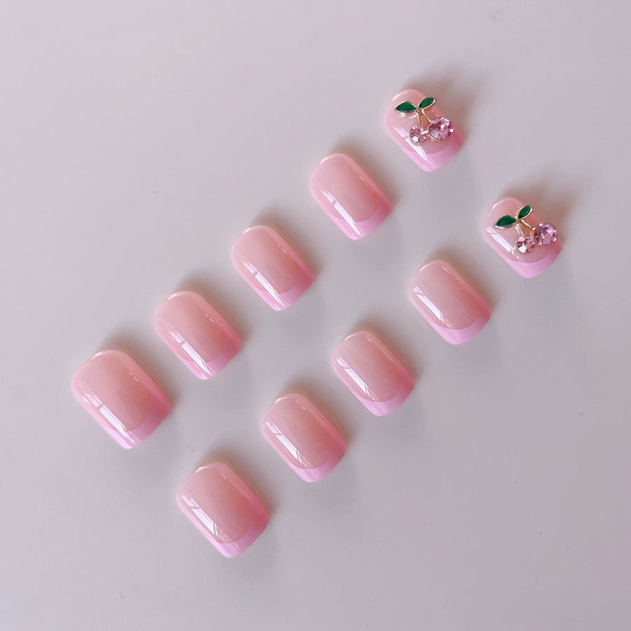 No.F265 Cute Cherry Fingernails Patch 24pcs/Set