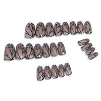 No.F109 Butterfly Fingernails Patch 24pcs/Set