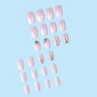 No.F49 Pink Gradient Fingernails Patch 24pcs/Set