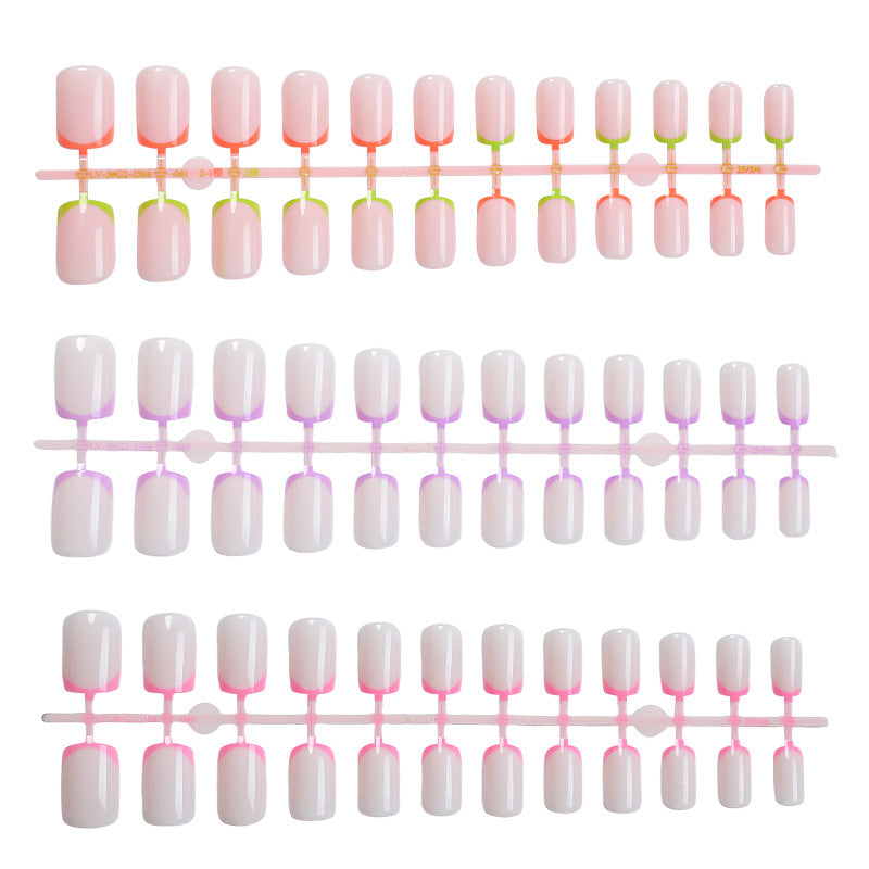 No.PSN106 Simple Nude Fingernails Three Set-72pcs