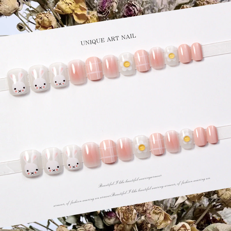 No.F400 Cute Rabbit Fingernails Patch 24pcs/Set