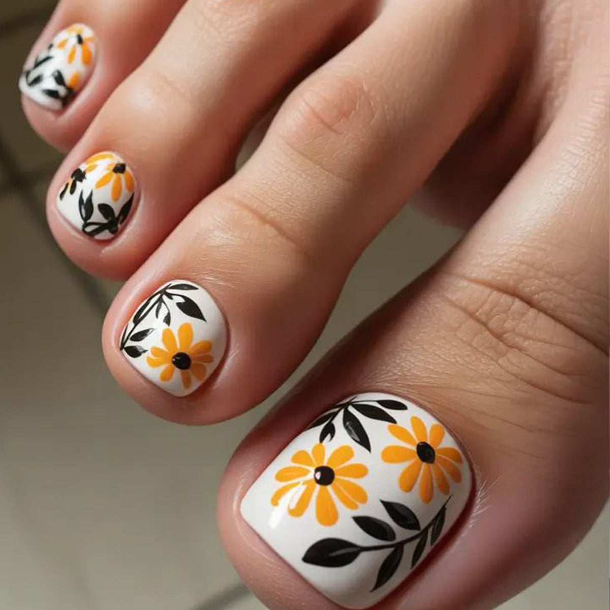 No.730 Flowers Toenails Patch 24pcs/Set