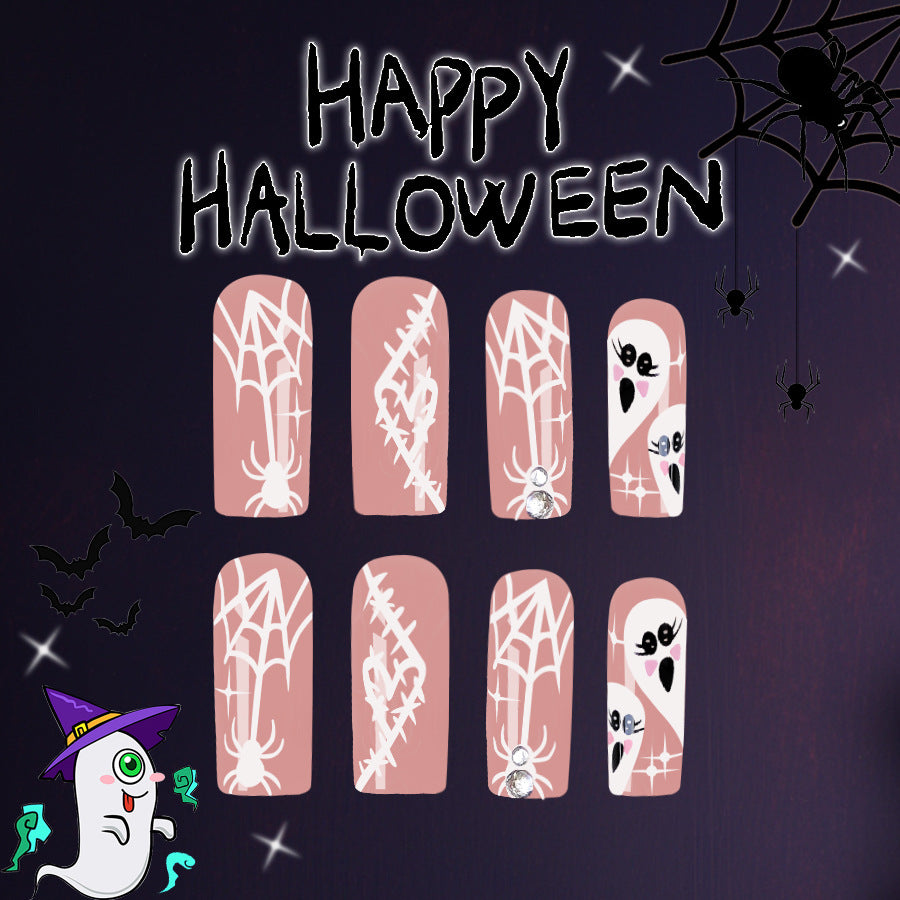 No.AW71 Halloween Spider Fingernails Patch 24pcs/Set