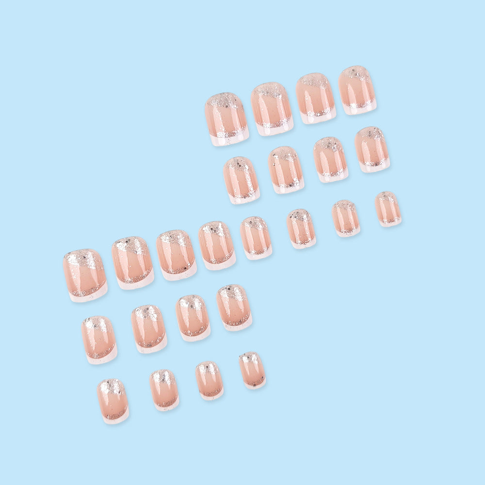 No.F730 Nude Pink Fingernails Patch 24pcs/Set