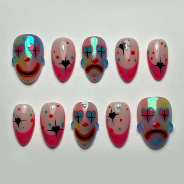 No.AW166 Halloween Cool Clown Fingernails Patch 24pcs/Set