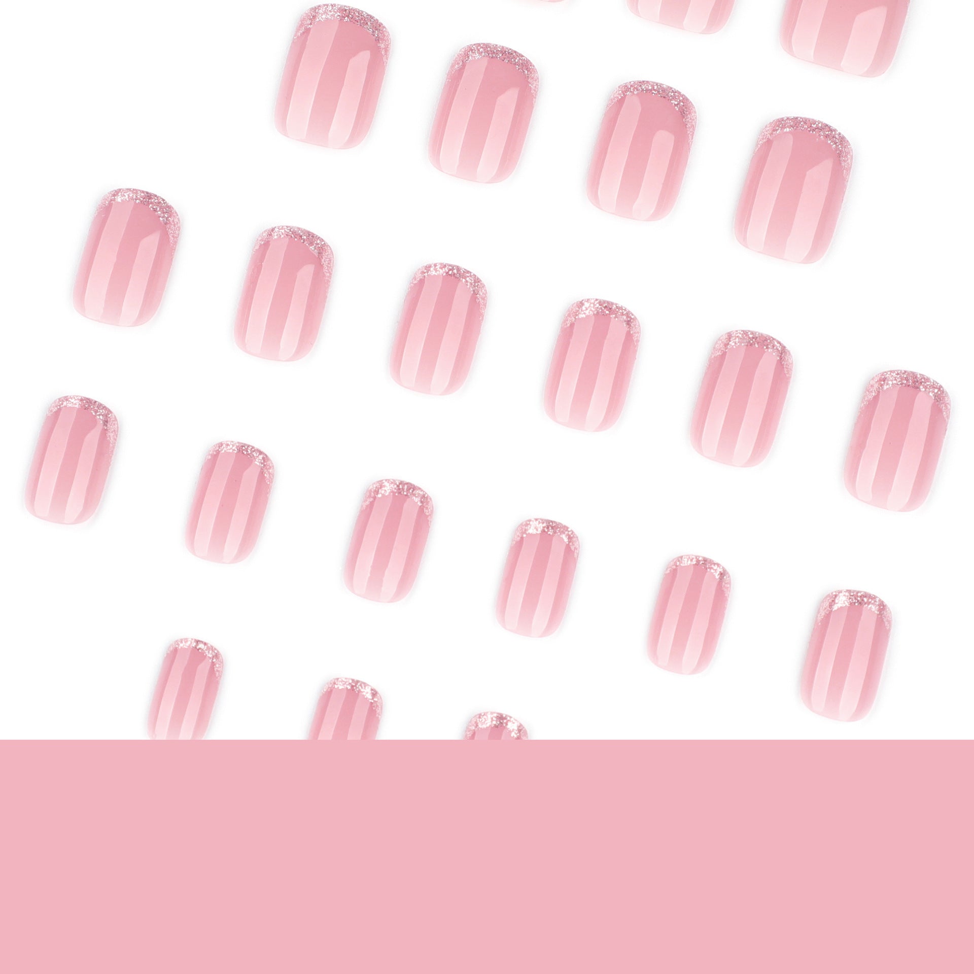 No.F708 Pink Fingernails Patch 24pcs/Set