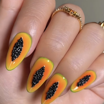 No.F399 Pawpaw Fingernails Patch 24pcs/Set
