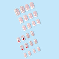 No.CM28 Christmas Elk Fingernails Patch 24pcs/Set