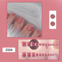 No.20 Pink Ice Glitter Toenail Patch 24pcs/Set