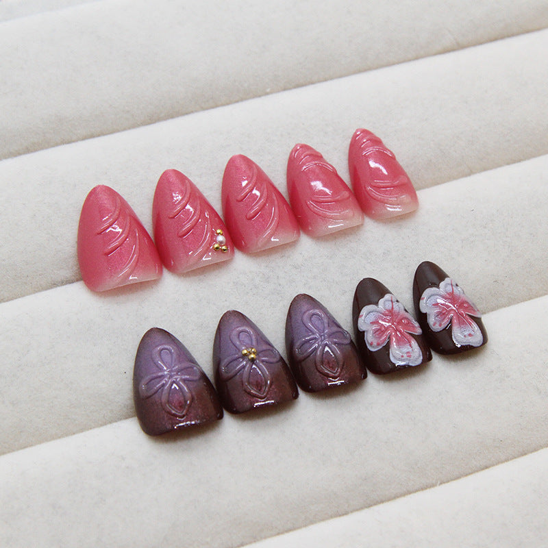 No.F437 Flowers Fingernails Patch 24pcs/Set