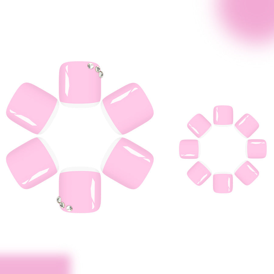 No.641 Pink Toenails Patch 24pcs/Set