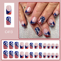 No.F104 Multicolor Fingernails Patch 24pcs/Set