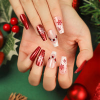 No.CM9 Christmas Snowflakes Fingernails Patch 24pcs/Set