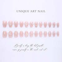 No.F220 Pink Fingernails Patch 24pcs/Set