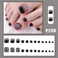 No.335 Colorful Heart Rhinestones Toenails Patch 24pcs/Set