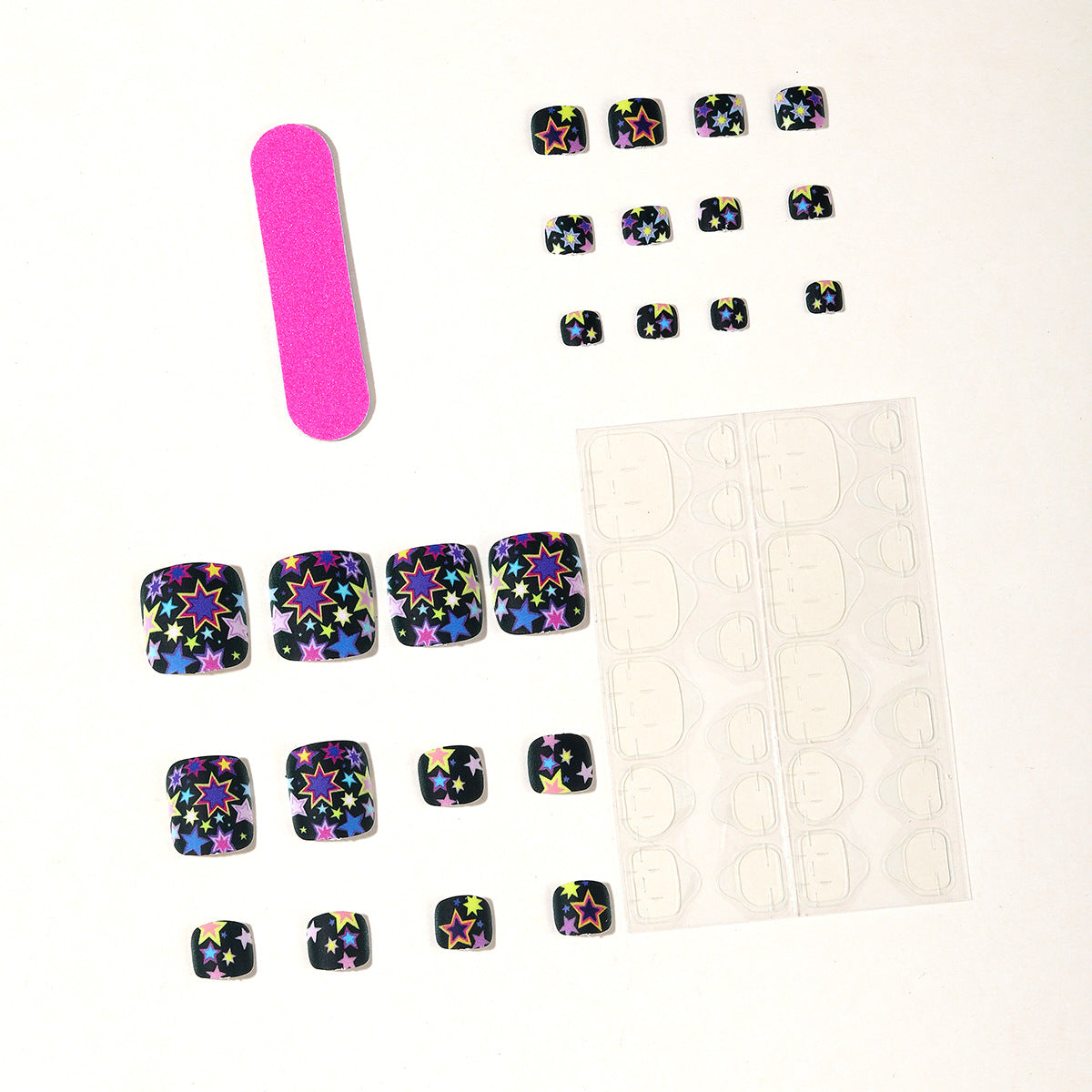 No.728 Painted Print Toenails Patch 24pcs/Set