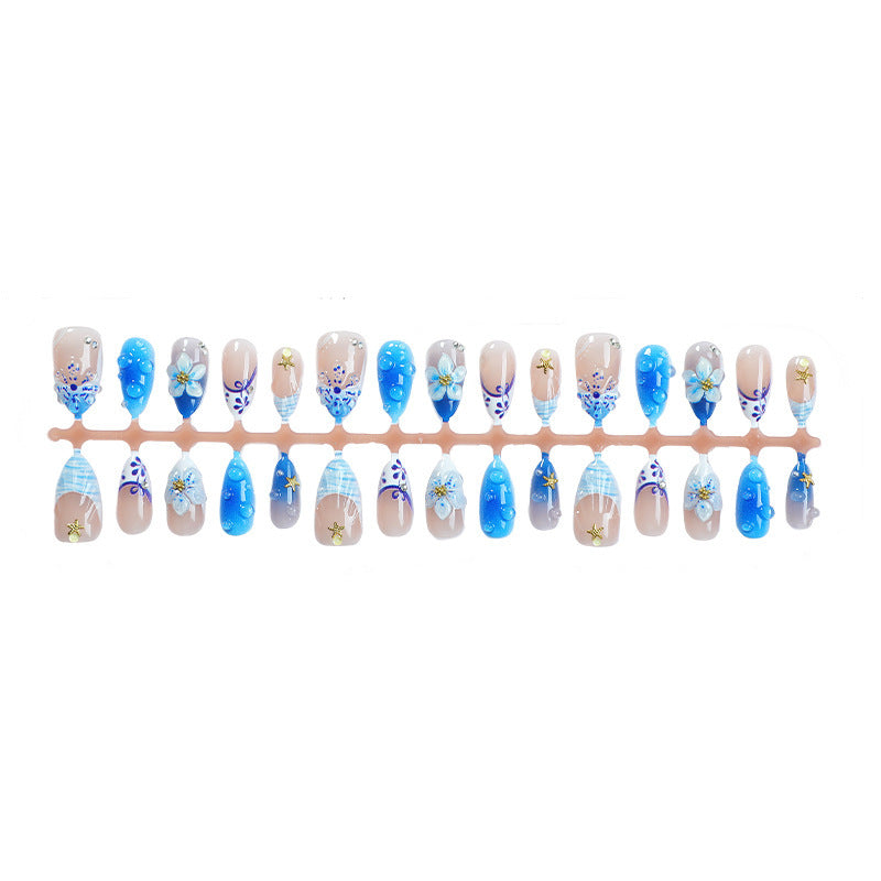 No.BH54 Flowers & Seashells Fingernails Patch 30pcs/Set