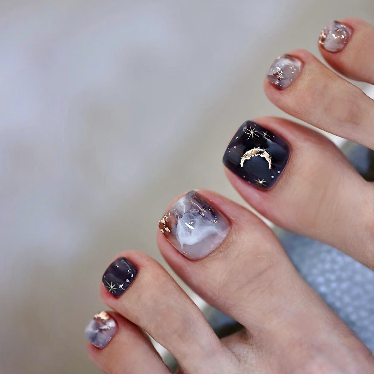 No.667 Stars&Moon Toenails Patch 24pcs/Set
