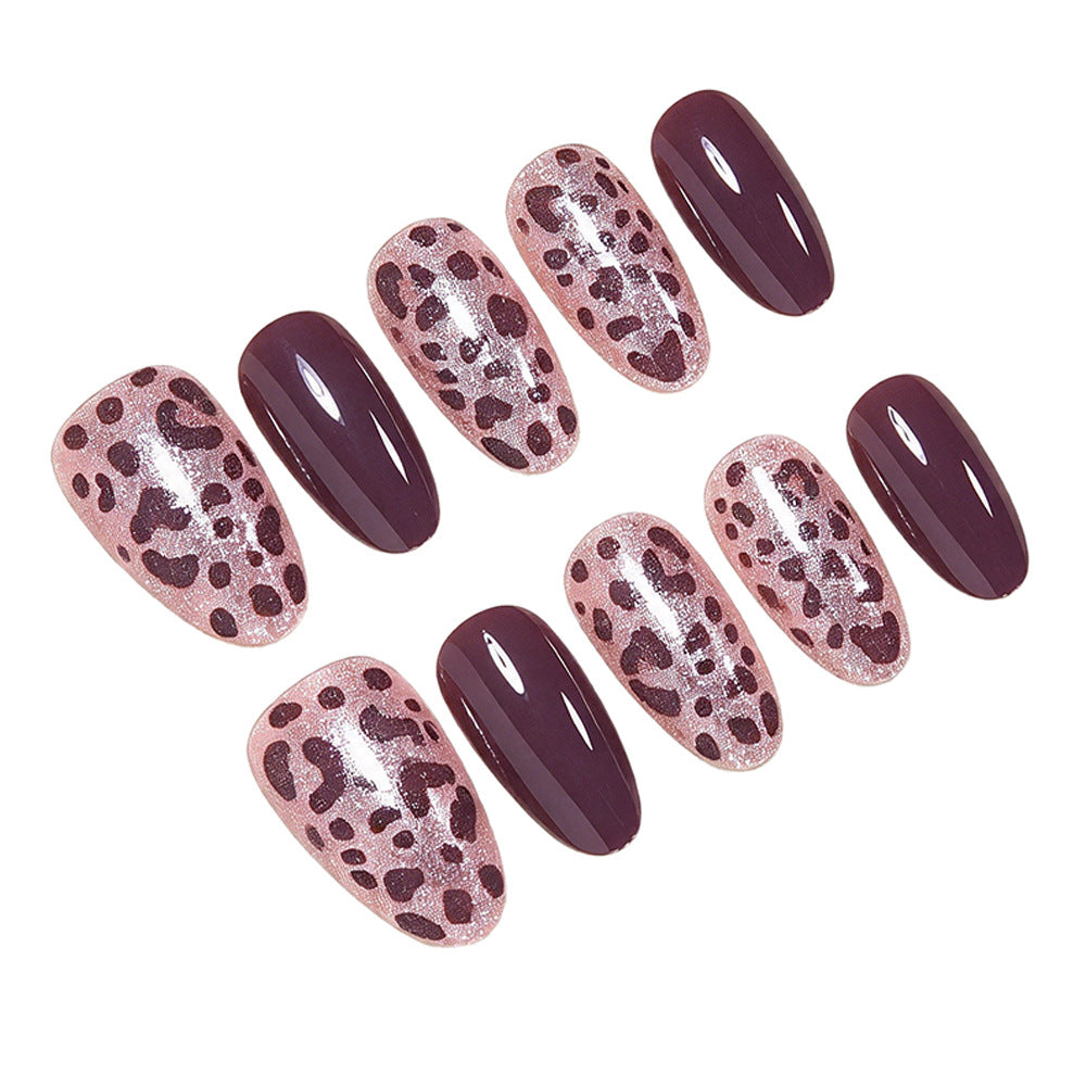No.F839 Leopard Print Fingernails Patch 24pcs/Set