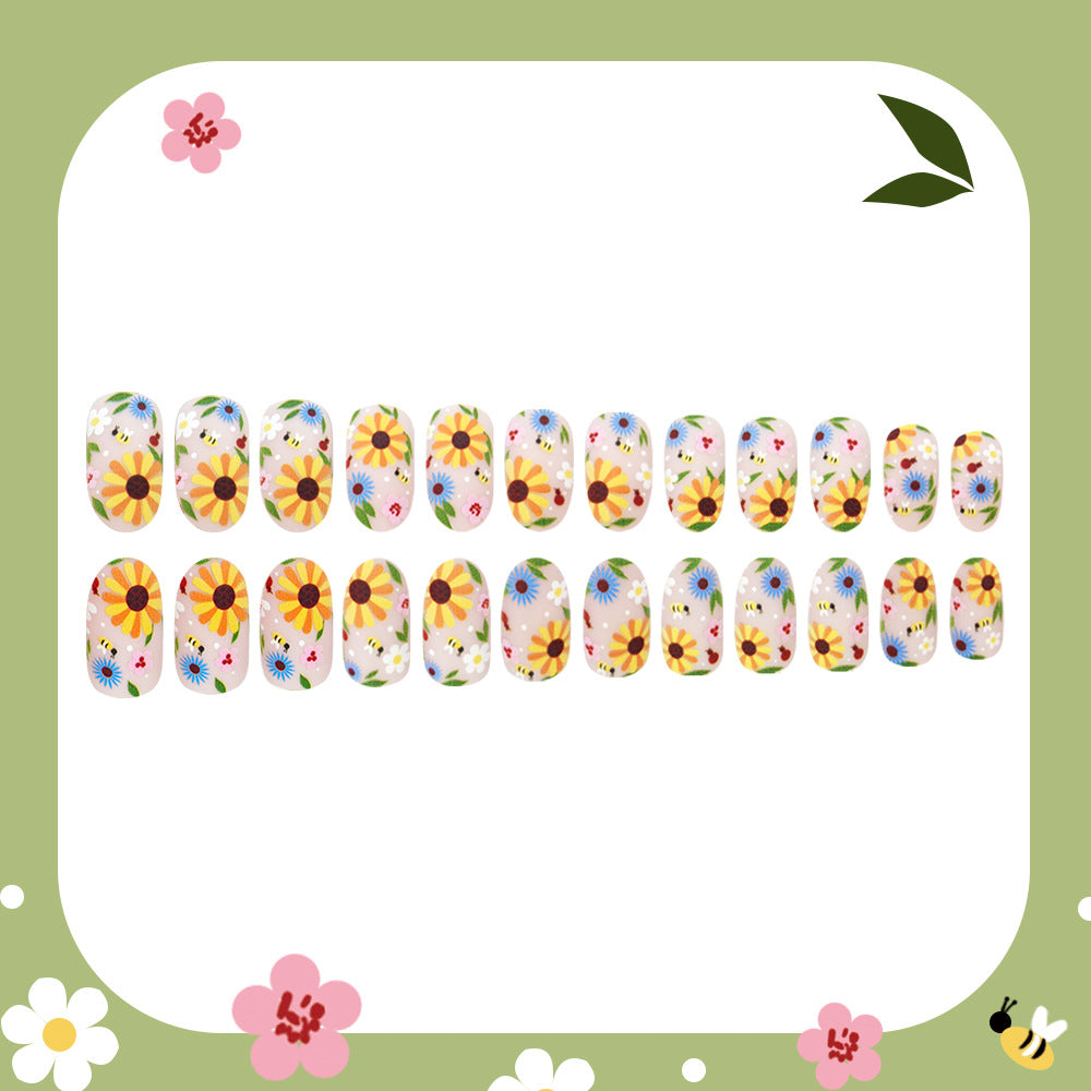 No.F771 Daisy Fingernails Patch 24pcs/Set