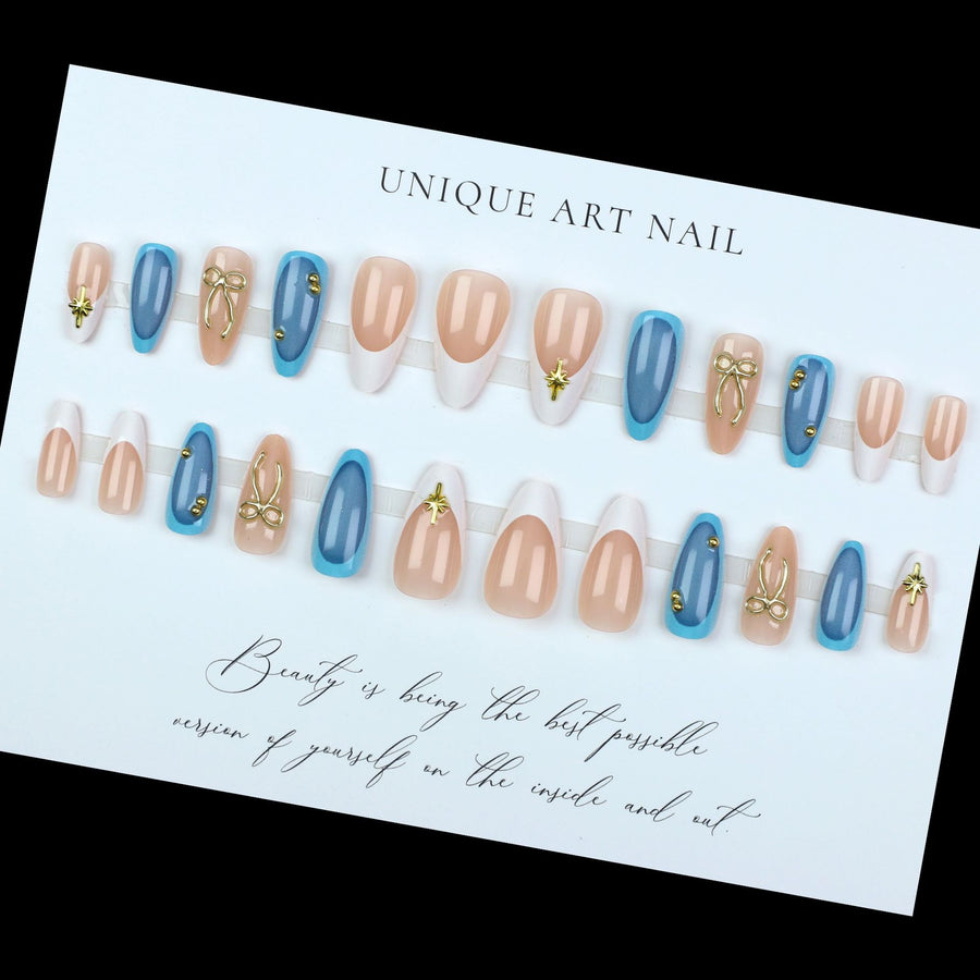 No.F403 3D Bow Fingernails Patch 24pcs/Set
