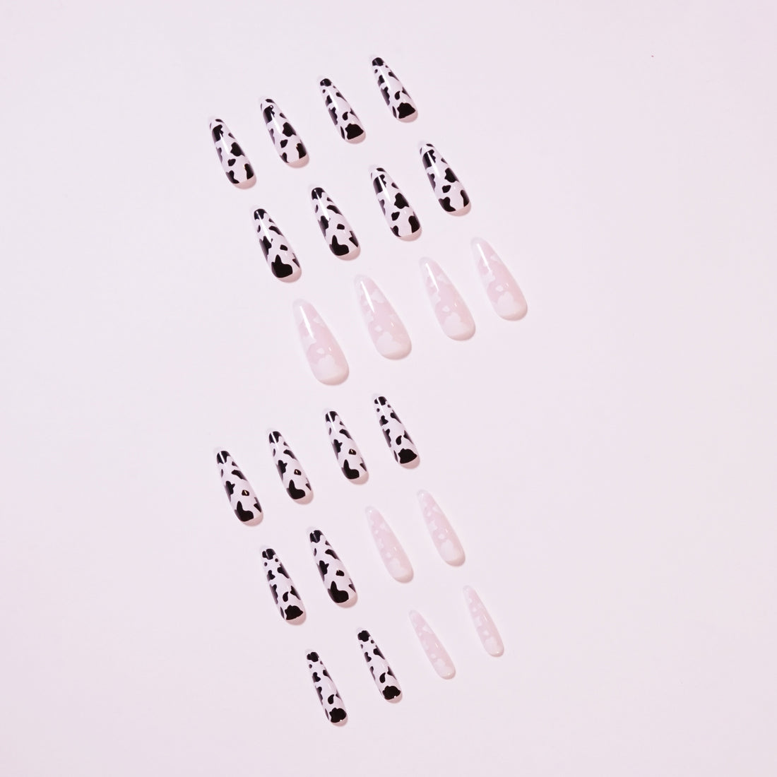 No.F199 Black&White Fingernails Patch 24pcs/Set