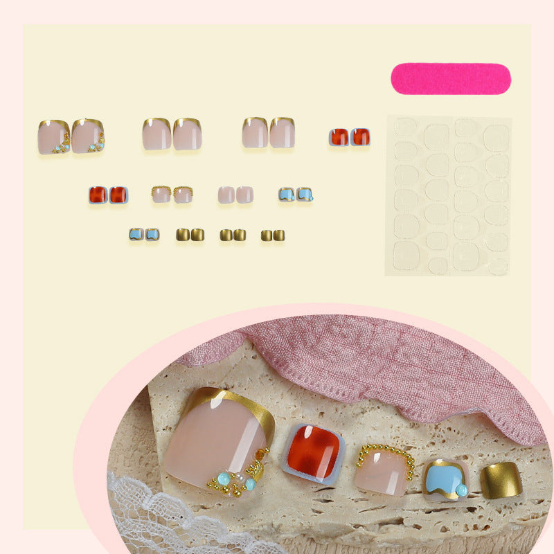 No.651 Leopard Print Toenails Patch 24pcs/Set