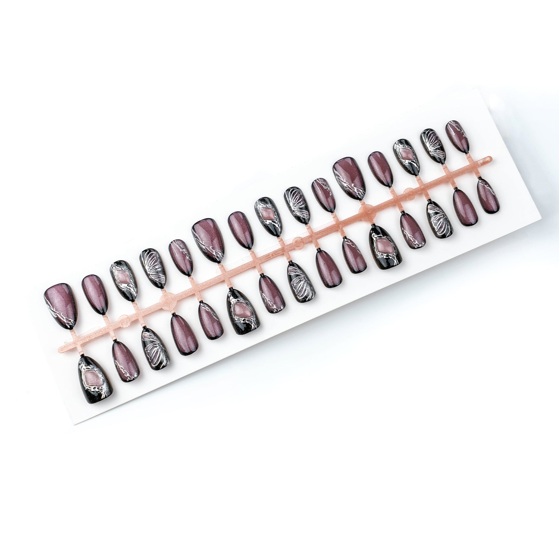 No.F816 Purple Butterfly Fingernails Patch 30pcs/Set