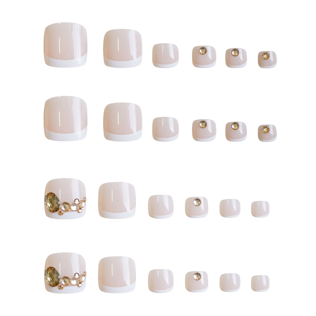 No.381 White Toenails Patch 24pcs/Set