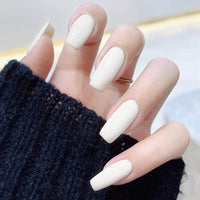 No.F54 White Fingernails Patch 24pcs/Set