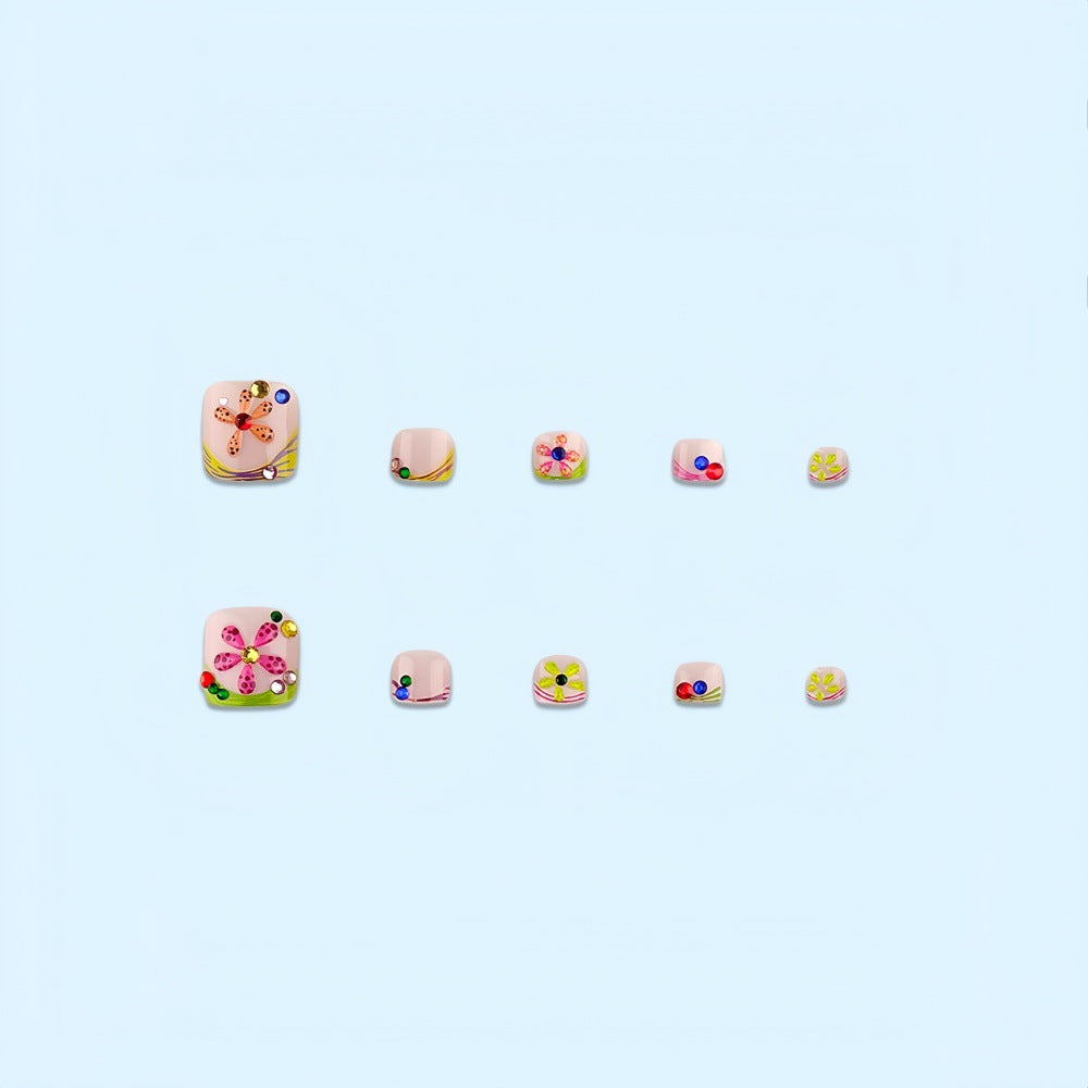 No.771 Flower Toenails Patch 24pcs/Set