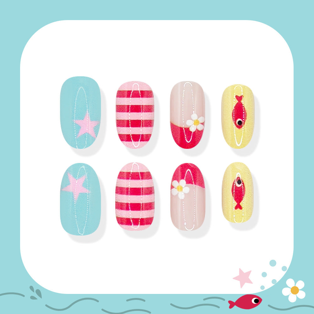 No.F772 Cute Star Fish Fingernails Patch 24pcs/Set