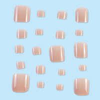 No.266 Pure Color Sweet Toenails Patch 24pcs/Set