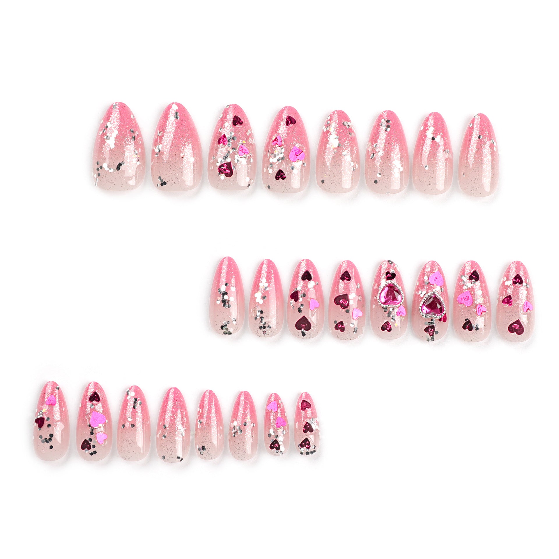 No.VN70 Love Gem Fingernails Patch 24pcs/Set