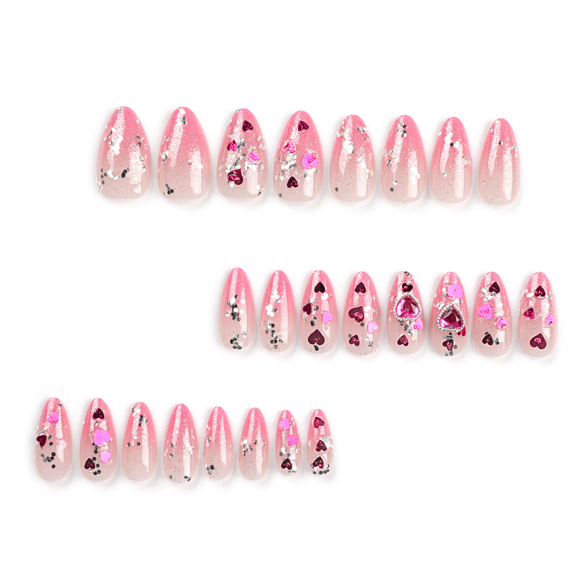 No.VN70 Love Gem Fingernails Patch 24pcs/Set