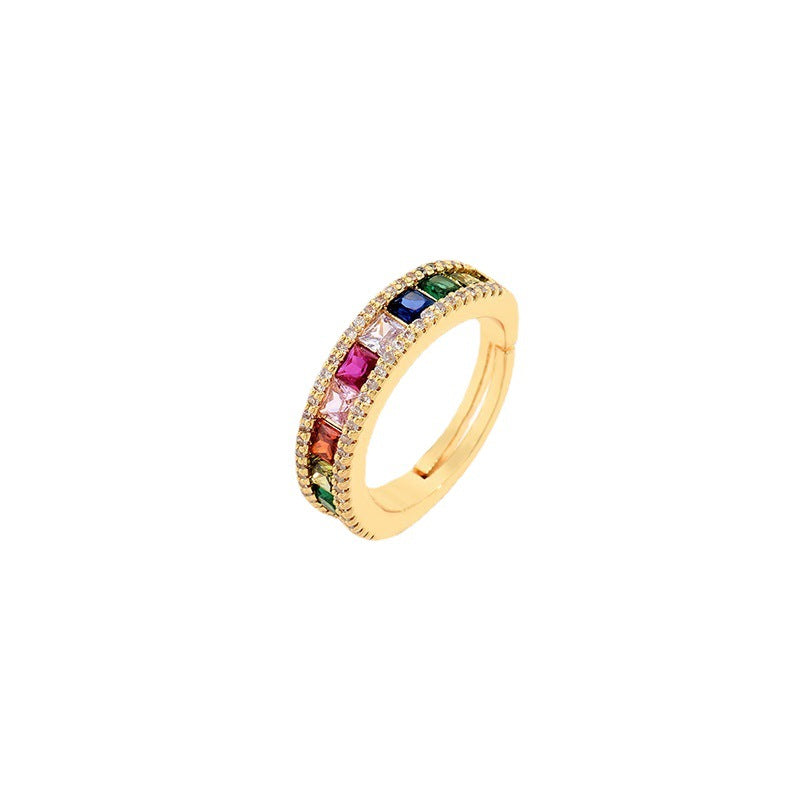 No.JR19 Colored Zircon Ring 1pc/set