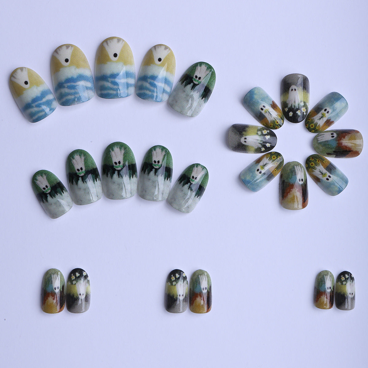 No.AW161 Halloween Cute Fingernails Patch 24pcs/Set