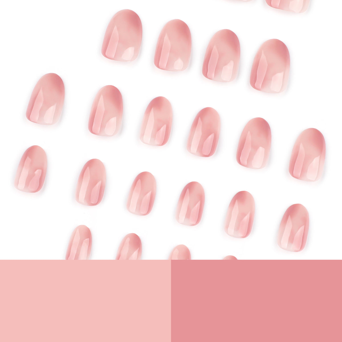 No.F663 Pink Fingernails Patch 24pcs/Set