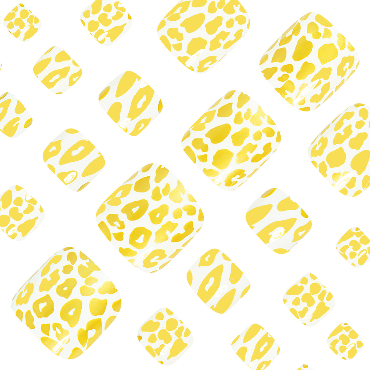 No.741 Golden Leopard Print Toenails Patch 24pcs/Set