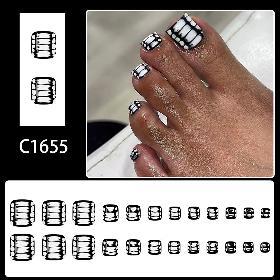 No.721 Black Toenails Patch 24pcs/Set