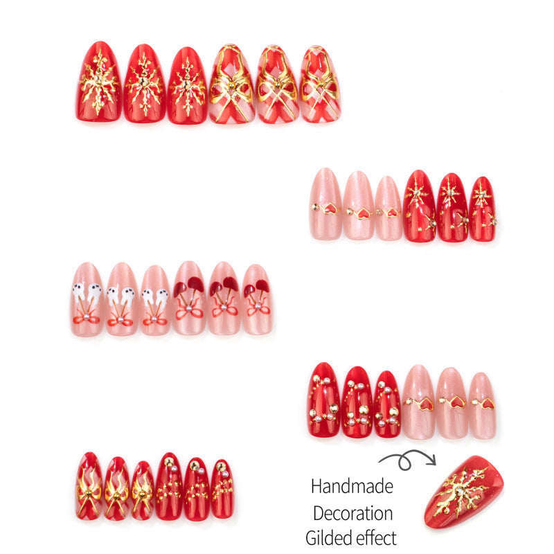 No.F857 Rabbit Heart Cat's Eye Fingernails Patch 30pcs/Set