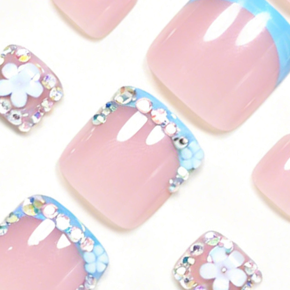 No.797 Blue Toenails Patch 24pcs/Set